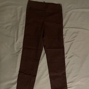 Maroon H&M High Waisted Skinny Pants